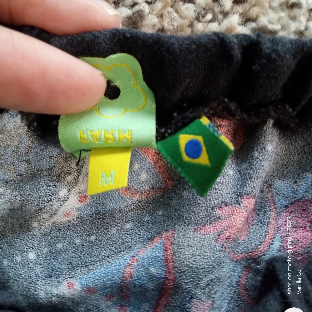 Anthropologie Farm Rio Women's Butterfly Mini Dress Smocked Black Size Medium - Picture 6 of 12